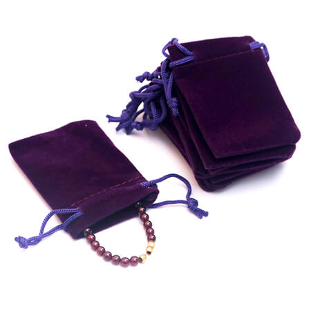 Custom jewelry gift drawstring velvet pouch 3