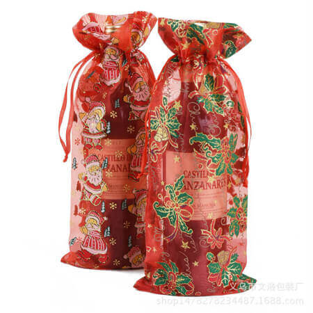 Custom wine organza bag eco-friendly 1