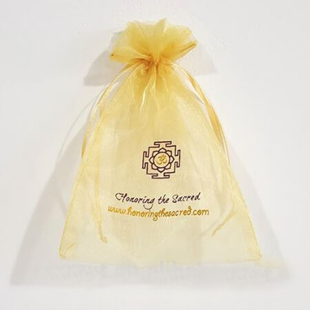 Cheap printed organza bags with ribbon 1