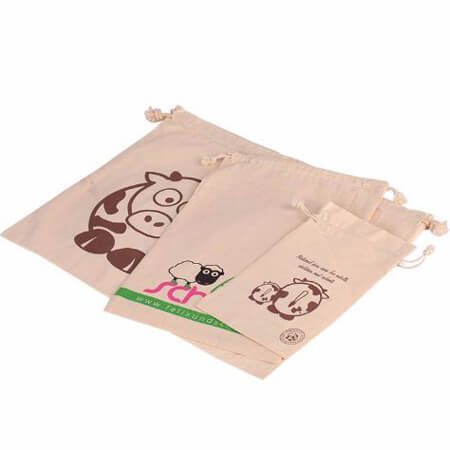 Cotton canvas gift bag with drawstring 3