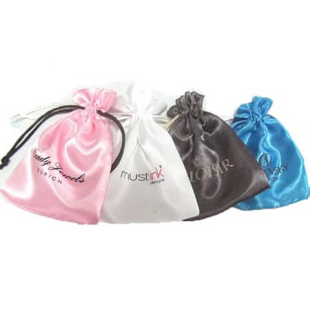 Custom silk bag with printed logo 1