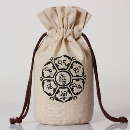 Linen bag round bottom rice wheat bag 1