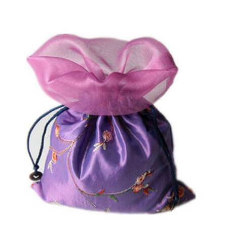 Satin bag with custom embossing 2
