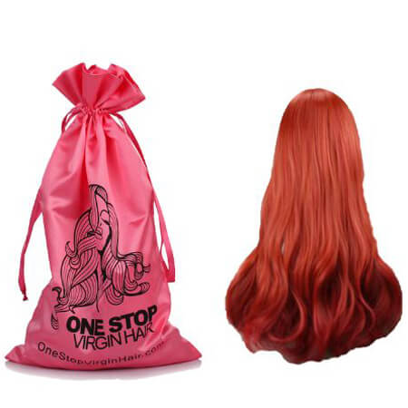 Satin drawstring pouch for Hair Extensions 2