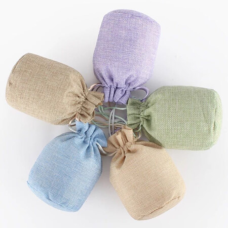 Jute drawstring pouch candy bags 1