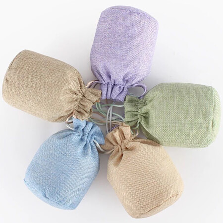Jute drawstring pouch candy bags 4