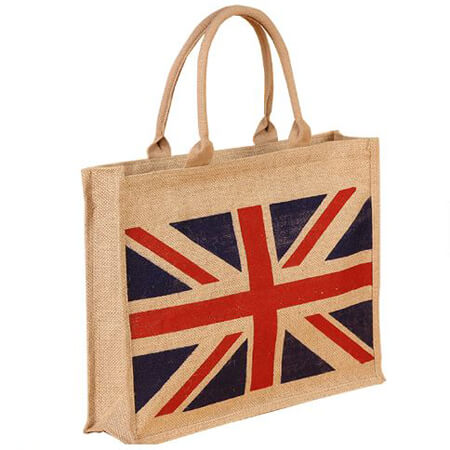 Jute tote bag with zipper 1