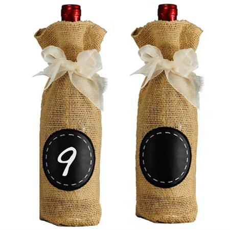 Burlap wine bottle packaging bag 1