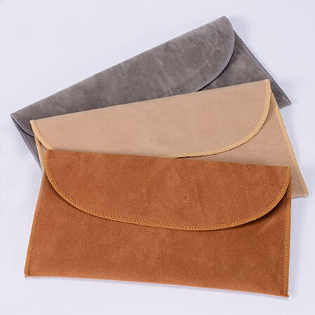 Faux suede velvet pouch flap envelope 1