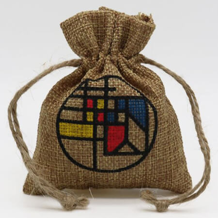 Promotional Small burlap drawstring pouch 1