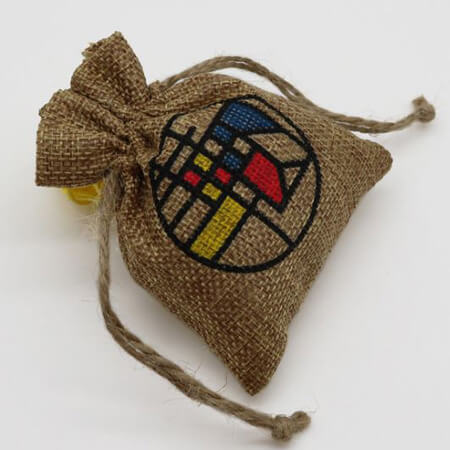 Promotional Small burlap drawstring pouch 2