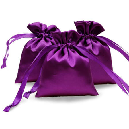 Satin jewelry pouch purple 1