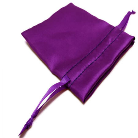 Satin jewelry pouch purple 3
