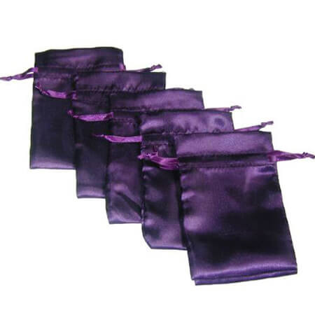Satin jewelry pouch purple 4