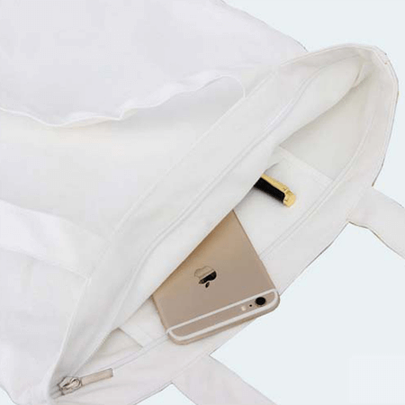 12-ounce pure cotton canvas zipper bag 2