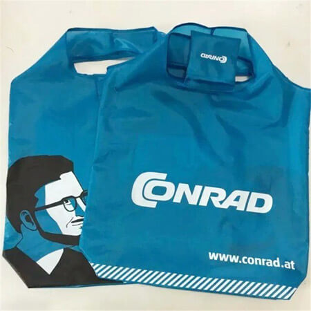Customize blue foldable shopping bag 2