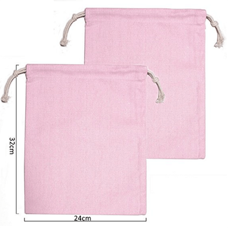 Zipped Pouch Pale Pink Cannage Cotton Canvas