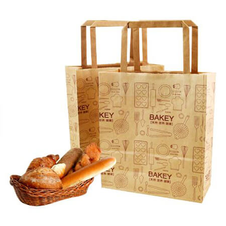 150*100*310mm Gift Bags Craft Packing Bread Food-Grade Kraft Paper Bags 