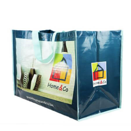 Recyclable pp woven bags with handle 1