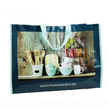 Recyclable pp woven bags with handle 2
