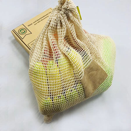 Organic cotton reusable drawstring bags 2