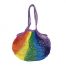 Rainbow knitted string cotton mesh grocery bag 1