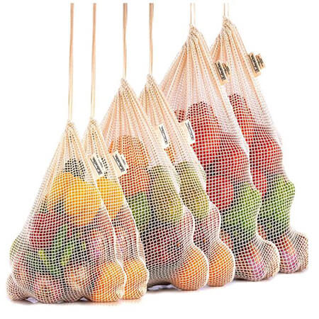 Organic cotton net bags set 1