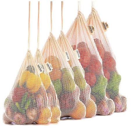 Cotton Organic Diamond Mesh Bag, For Fruit Packaging