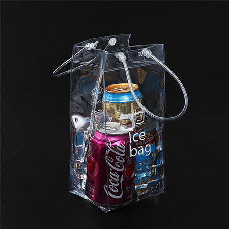 Clear PVC ice chill waterproof bag for wine beer champagne 4