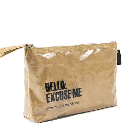 Custom Eco Friendly Reusable Tyvek Makeup Bag with logo
