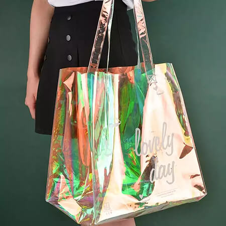 Laser gift handbag PVC bags party shopping bag 4